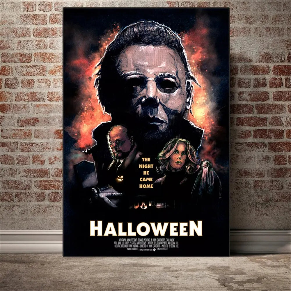 Michael Myers Canvas Wall Art | Halloween Horror Poster Print Canvas Wall Art Peaceful Pleasures Health and Wellness 9 40x60cm Unframed