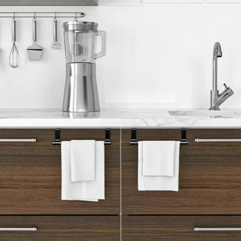 Over Cabinet Door Towel Bar Rack – Punch-Free Stainless Steel