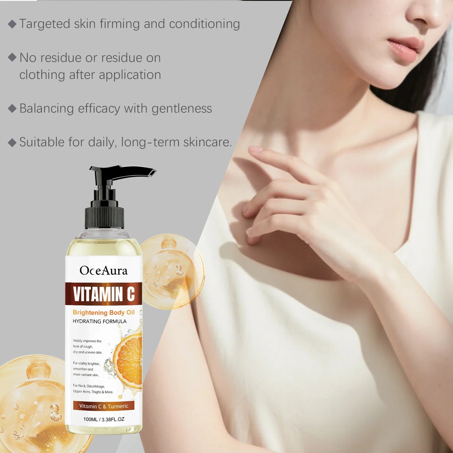 OceAura Vitamin C Body Oil 100ml – Glow, Nourish & Brighten