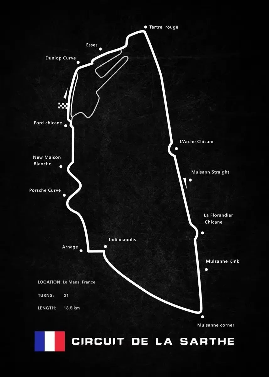 Modern World Racing Circuits Poster Prints Nurburgring Sarthe Nordschleife Canvas Painting Wall Art Picture Room Garage Decor Peaceful Pleasures Health and Wellness