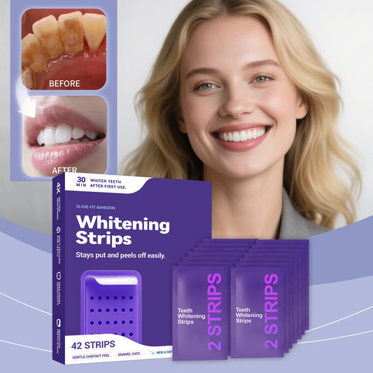 Purple Color-Correcting Teeth Brightening Strips | 42 Pack Teeth Brightening Strips Peaceful Pleasures Health and Wellness