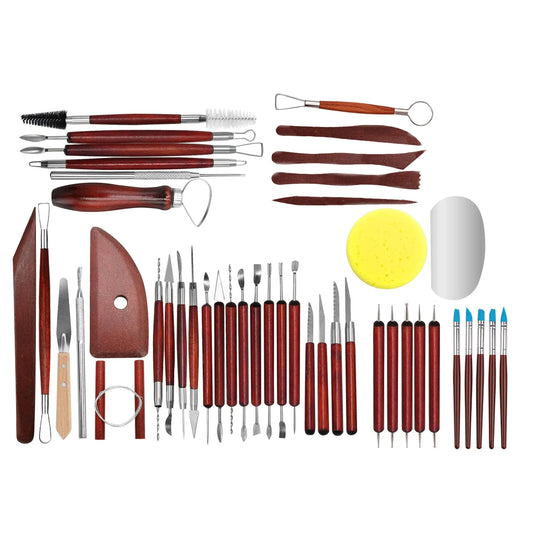 Bview Art 45 Ceramic Pottery Tool Polymer Clay Tools Modeling Peaceful Pleasures Health and Wellness 45 pcs