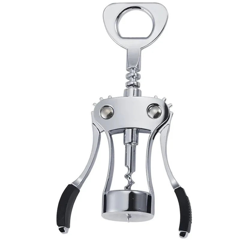 High End Wine Bottle Opener for Home Use Multi Functional Corkscrew Beer Opener Easy To Use Premium Quality Corkscrew Opener Peaceful Pleasures Health and Wellness Silver