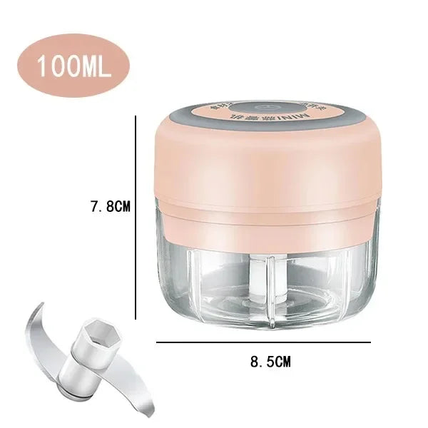 Mini Electric Garlic Chopper USB Rechargeable 100/250ml