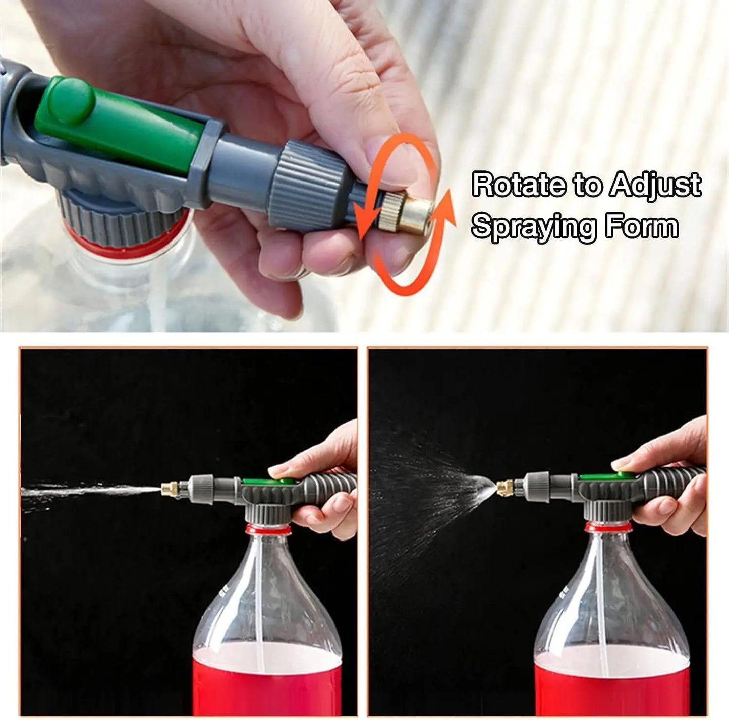 1 Watering Flower Sprinkler Sprinkler Pressure Atomizer Nozzle Gardening Tools, 1 Set-Adjustable Beverage Bottle Sprayer Peaceful Pleasures Health and Wellness