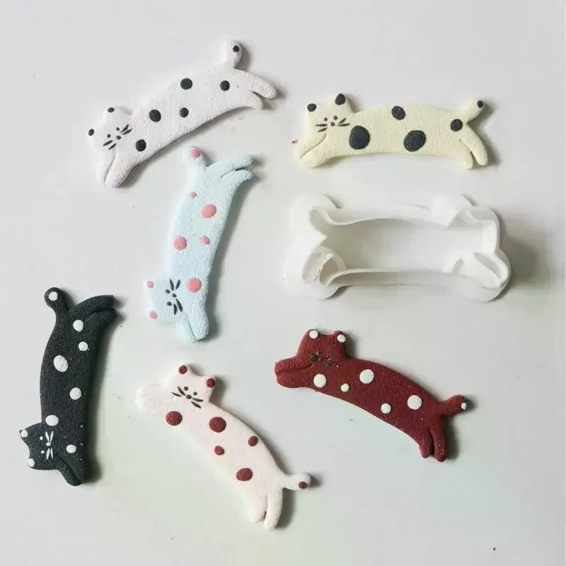 Cat Shape Polymer Clay Cutter Mold | DIY Earring & Craft Tool