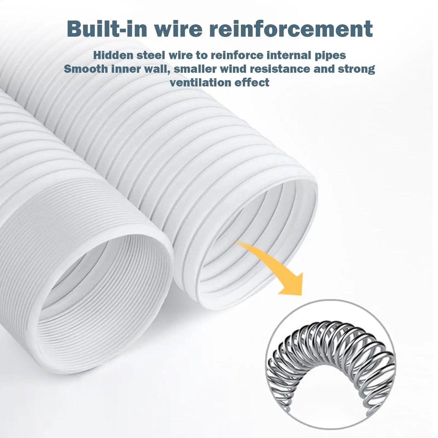 Portable Air Conditioner Exhaust Hose Flexible Conditioner Exhaust Hose Tube Portable Ac Vent Hose Replacement for Mobile AC Peaceful Pleasures Health and Wellness