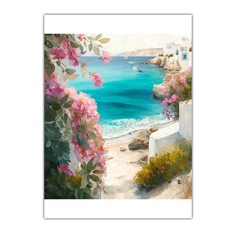 Coastal Scenery Nordic Canvas Wall Art – Beachy Room Decor Canvas Wall Art Peaceful Pleasures Health and Wellness 05 30x40cm No Frame China Mainland
