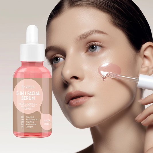 ENVISHA 5-in-1 Face Serum | Collagen, Hyaluronic Acid & Niacinamide Face Serum Peaceful Pleasures Health and Wellness