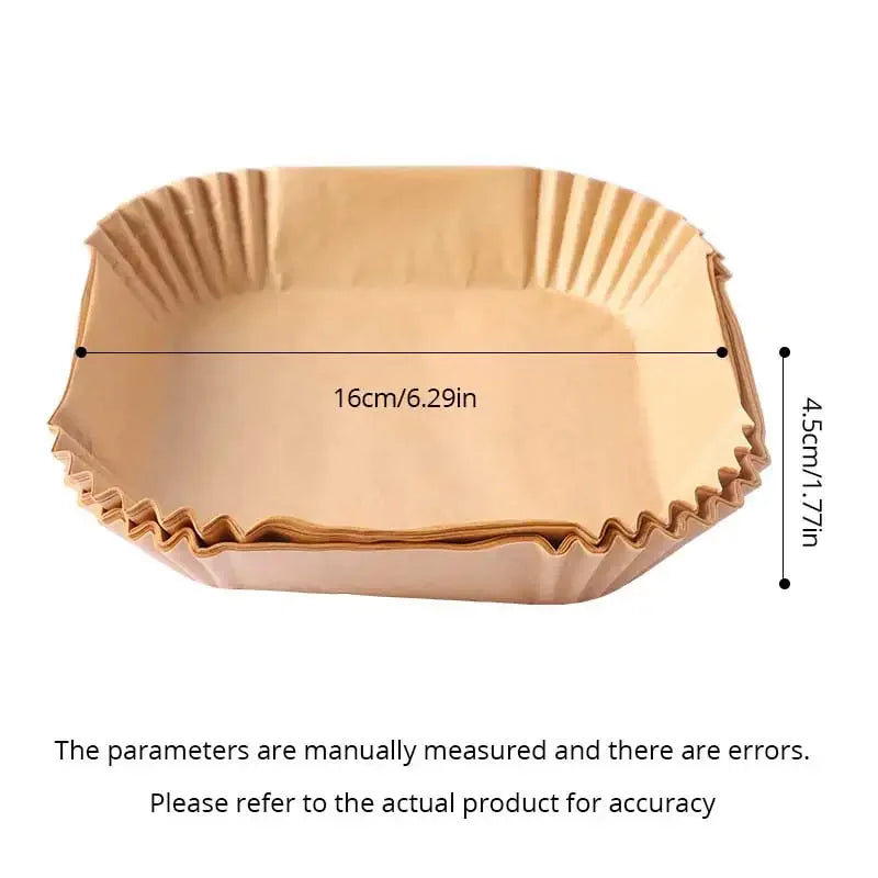 25/50/100pcs/set Air Fryer Disposable Paper Parchment Wood Pulp Steamer Cheesecake Air Fryer Accessories Baking Paper For Peaceful Pleasures Health and Wellness