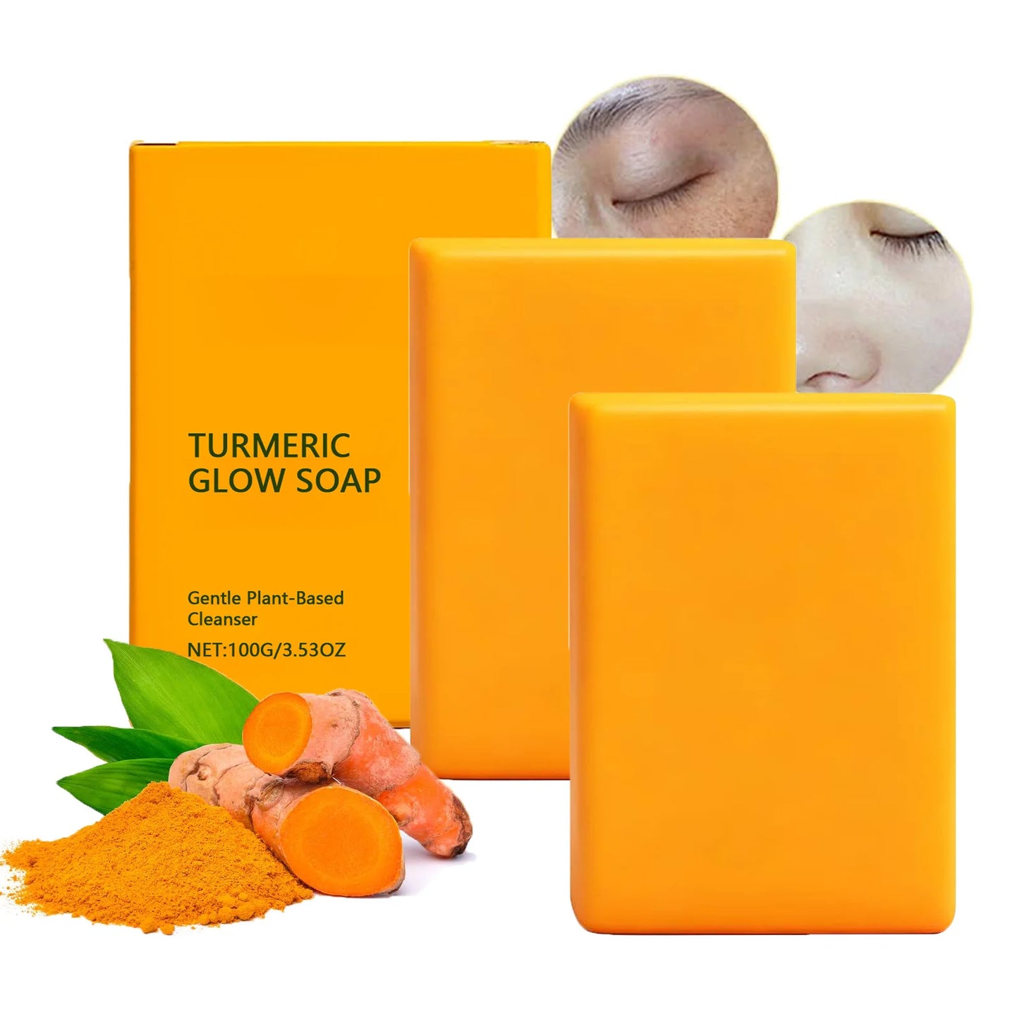 Turmeric Kojic Acid Glow Soap – Brightening & Dark Spot Bar