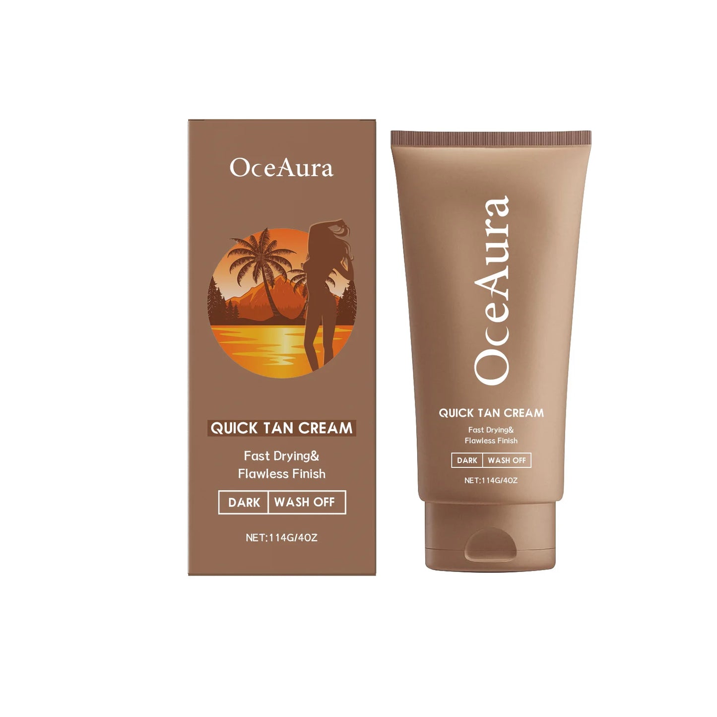 OceAura Sunless Self Tanning Cream | Castor & Jojoba Oil