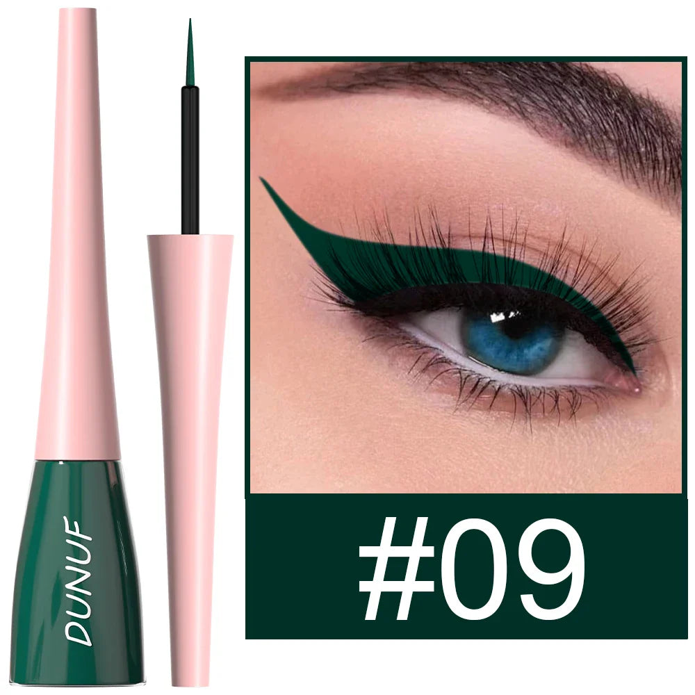 DUNUF Waterproof Liquid Eyeliner – Smudge-Proof, 8+ Colors