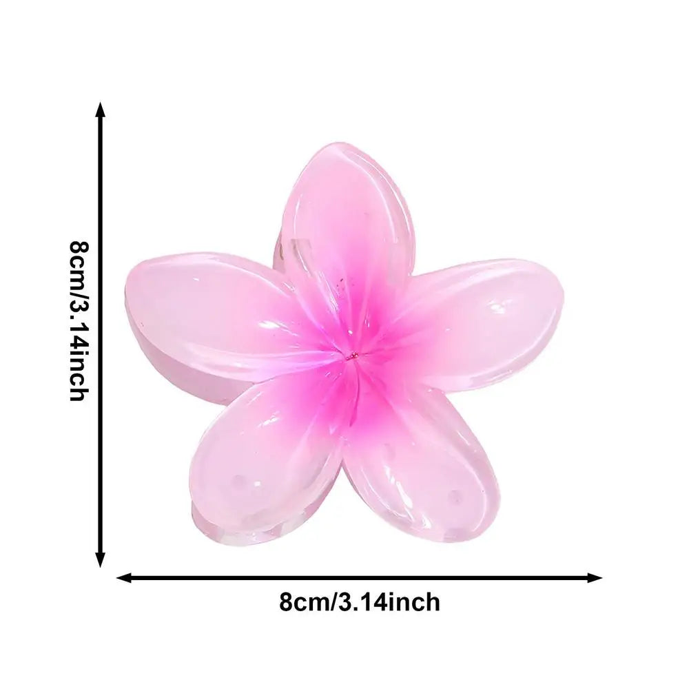 Hawaiian Flower Claw Clip – Colorful Resin Hair Clip for Women