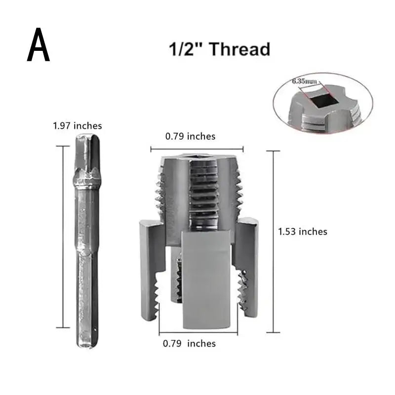 PVC Pipe Thread Cutting Tool – Internal & External Threader Kit