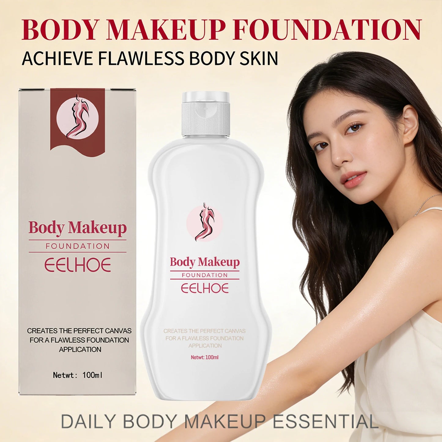 Eelhoe Body Makeup Foundation ﻿soothing Skin Covering Blemishe Refreshing Daily Makeup Liquid Foundation Moisturizing Concealer Peaceful Pleasures Health and Wellness
