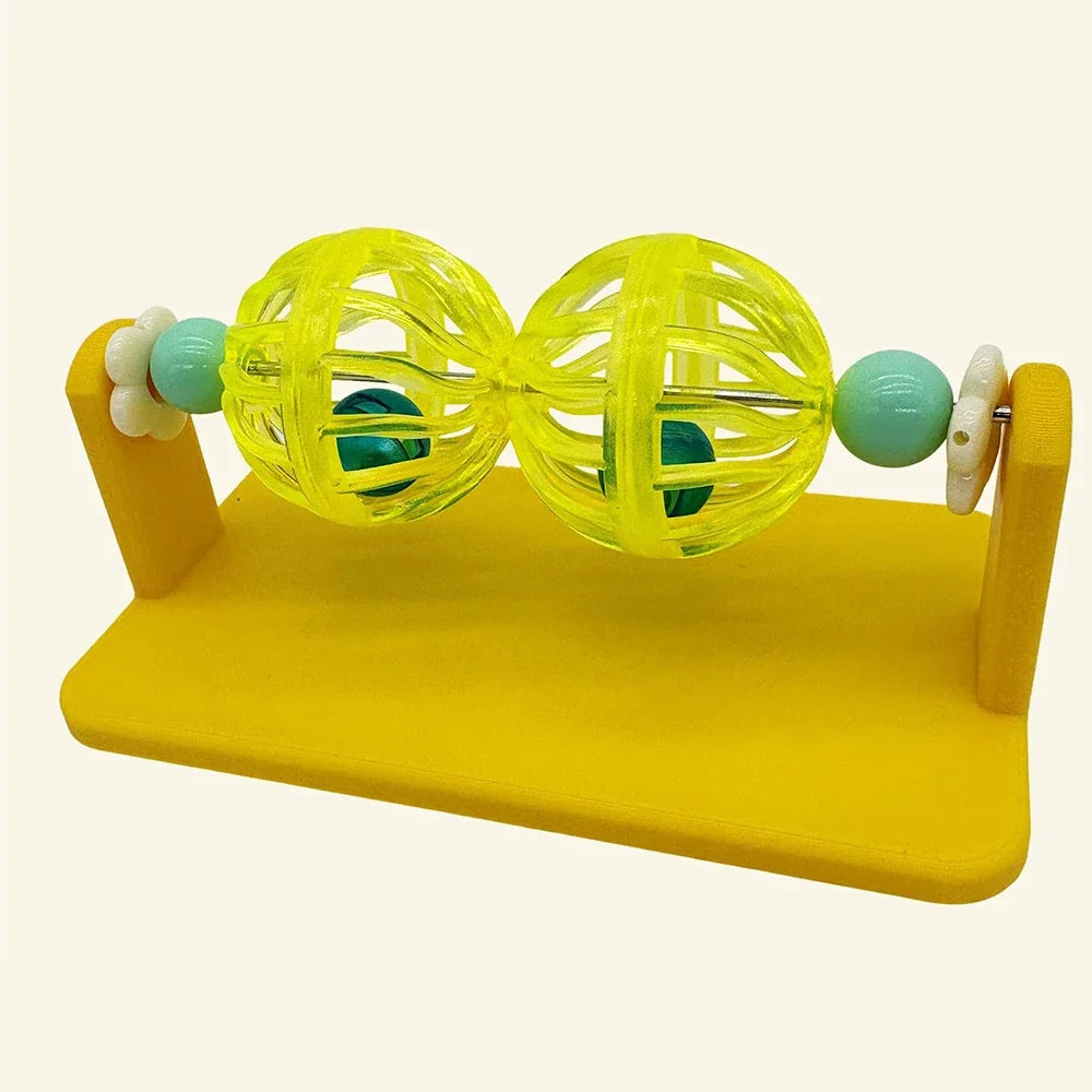 Hamster Rotating Bell Ball Toy | Cage Enrichment for Dwarf & Syrian Small Animal Toy Peaceful Pleasures Health and Wellness