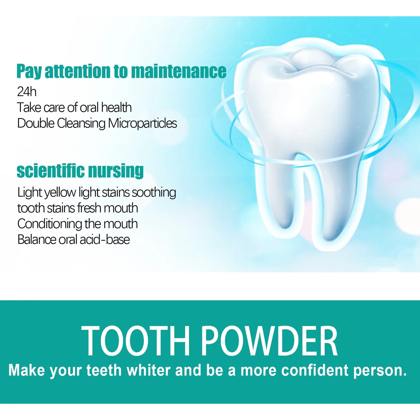 EELHOE Teeth Whitening Powder – Plaque & Stain Remover 50g