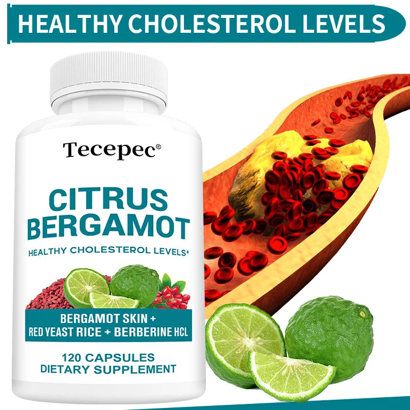 Premium Citrus Bergamot Extract Capsules - Heart & Cardiovascular Support, Immune Boost, Helps with Overall Health, Non-GMO Peaceful Pleasures Health and Wellness