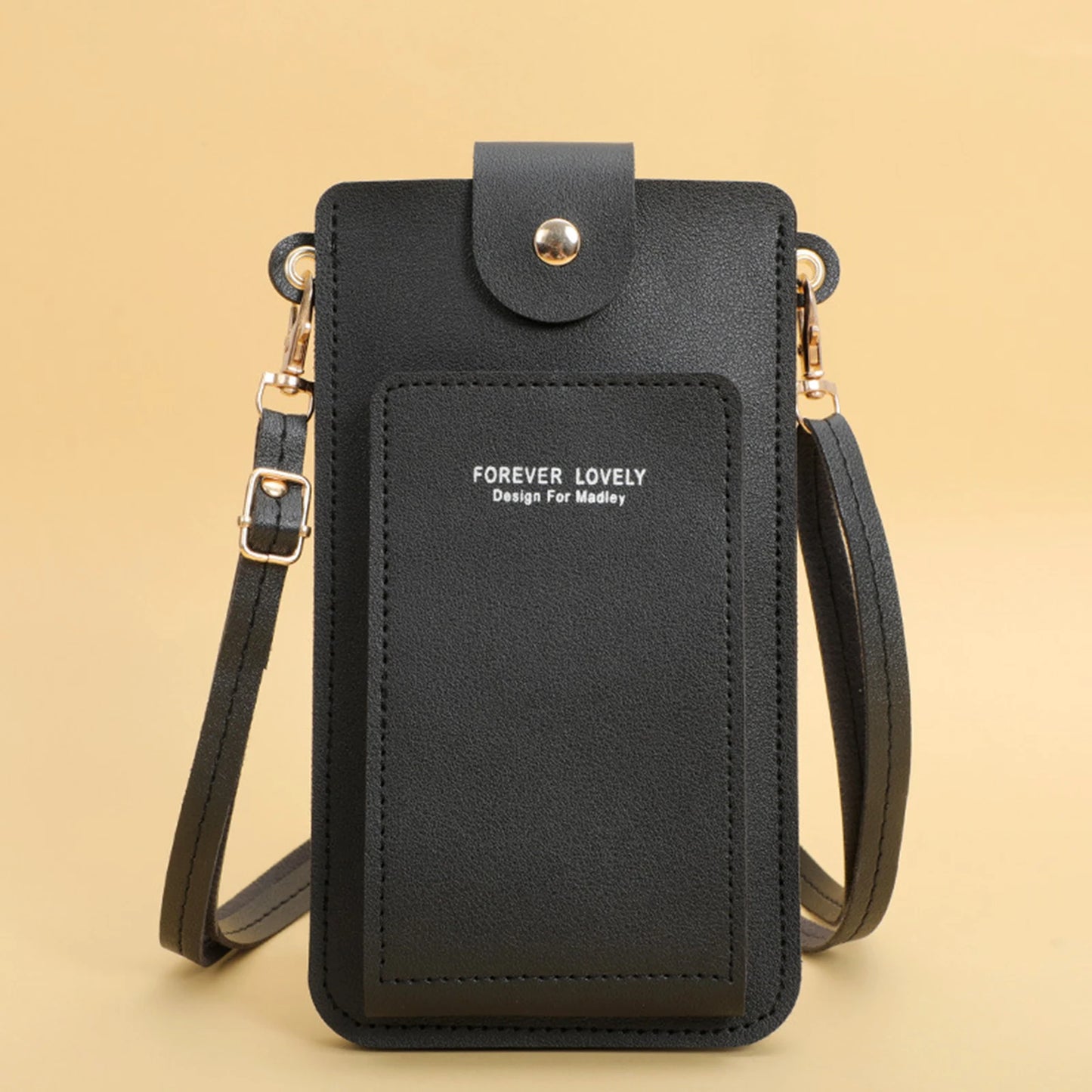 Small Crossbody Cell Phone Purse Zippered PU Cross Body Bag with 2 ID Card Windows for Mobile Phone Credit Cards Changes Peaceful Pleasures Health and Wellness