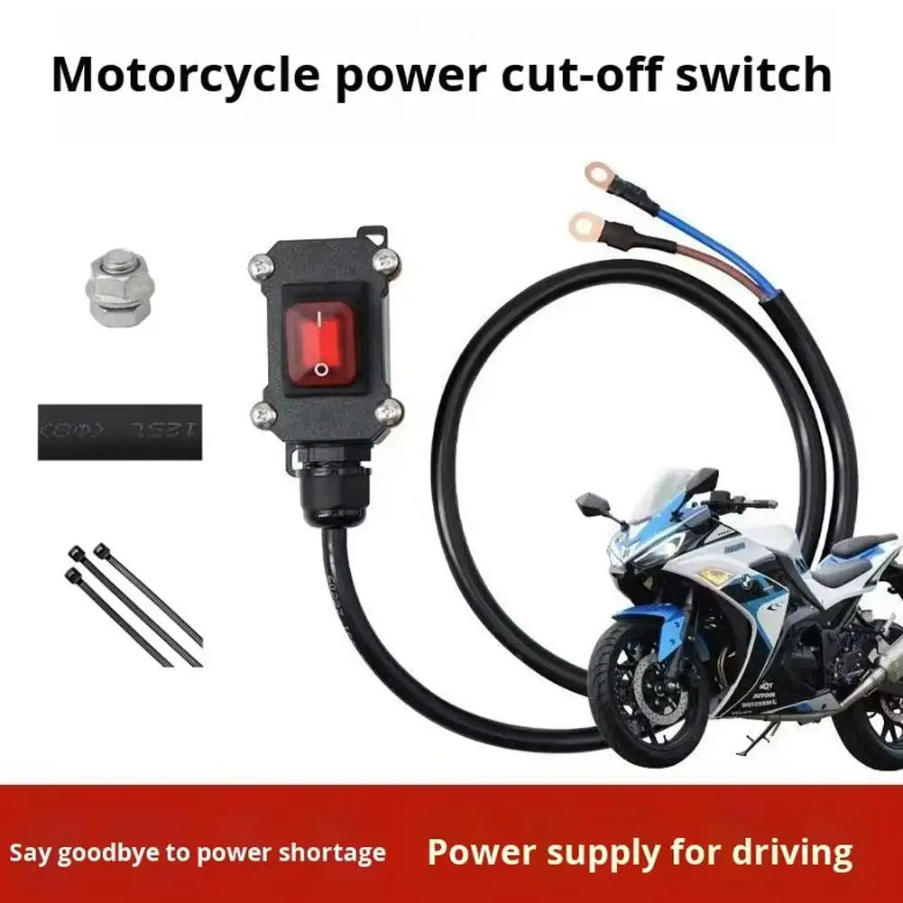 Motorcycle Kill Switch Waterproof Battery Disconnect 12V/24V