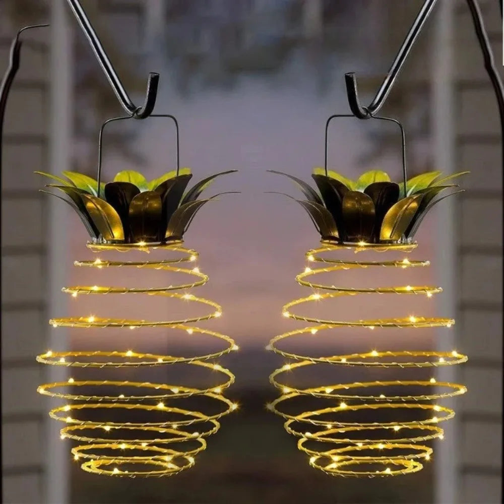 Solar Pineapple Lantern LED String Lights – Outdoor Waterproof