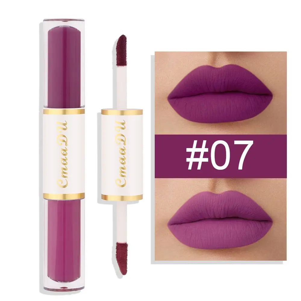 Dual-Head Lip Gloss Stick, Long-Lasting & Easy-To-Apply, Multiple Colors Available, Perfect for Various Makeup Looks Peaceful Pleasures Health and Wellness 07