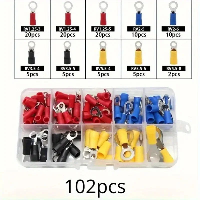 Insulated Wire Crimp Terminal Kit – 102/280 Pcs Assorted Peaceful Pleasures Health and Wellness
