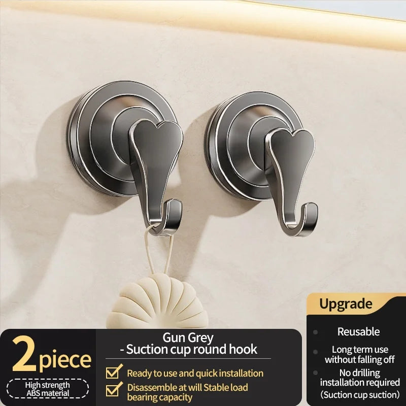 No-Drill Suction Cup Hook | Kitchen, Bathroom & Door Storage
