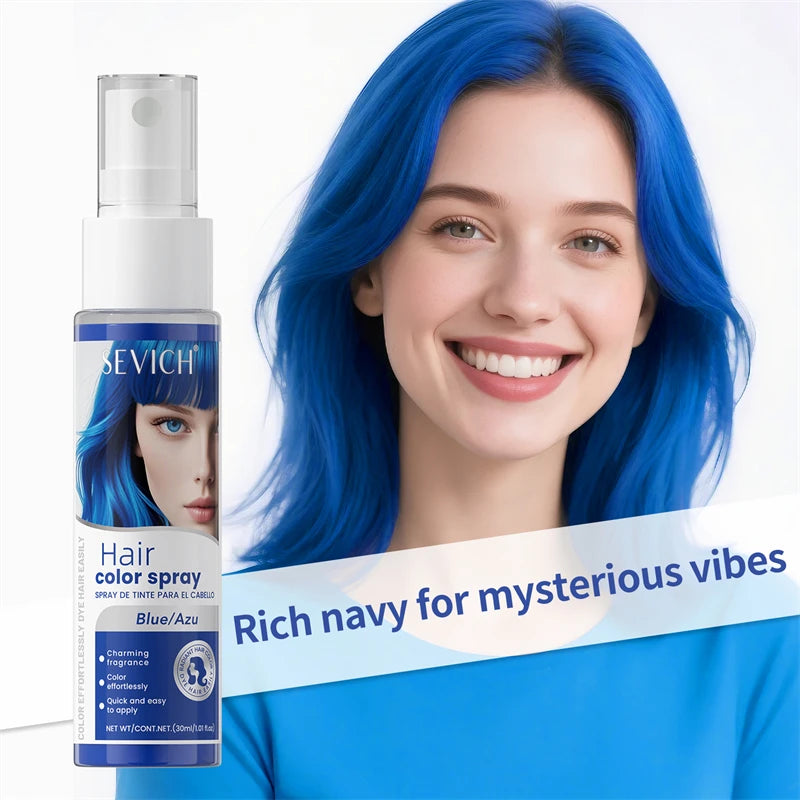 Sevich Hair Color Spray – Washable, 8 Colors | Party & Halloween Hair Dye Spray 30ml Peaceful Pleasures Health and Wellness blue 30ml