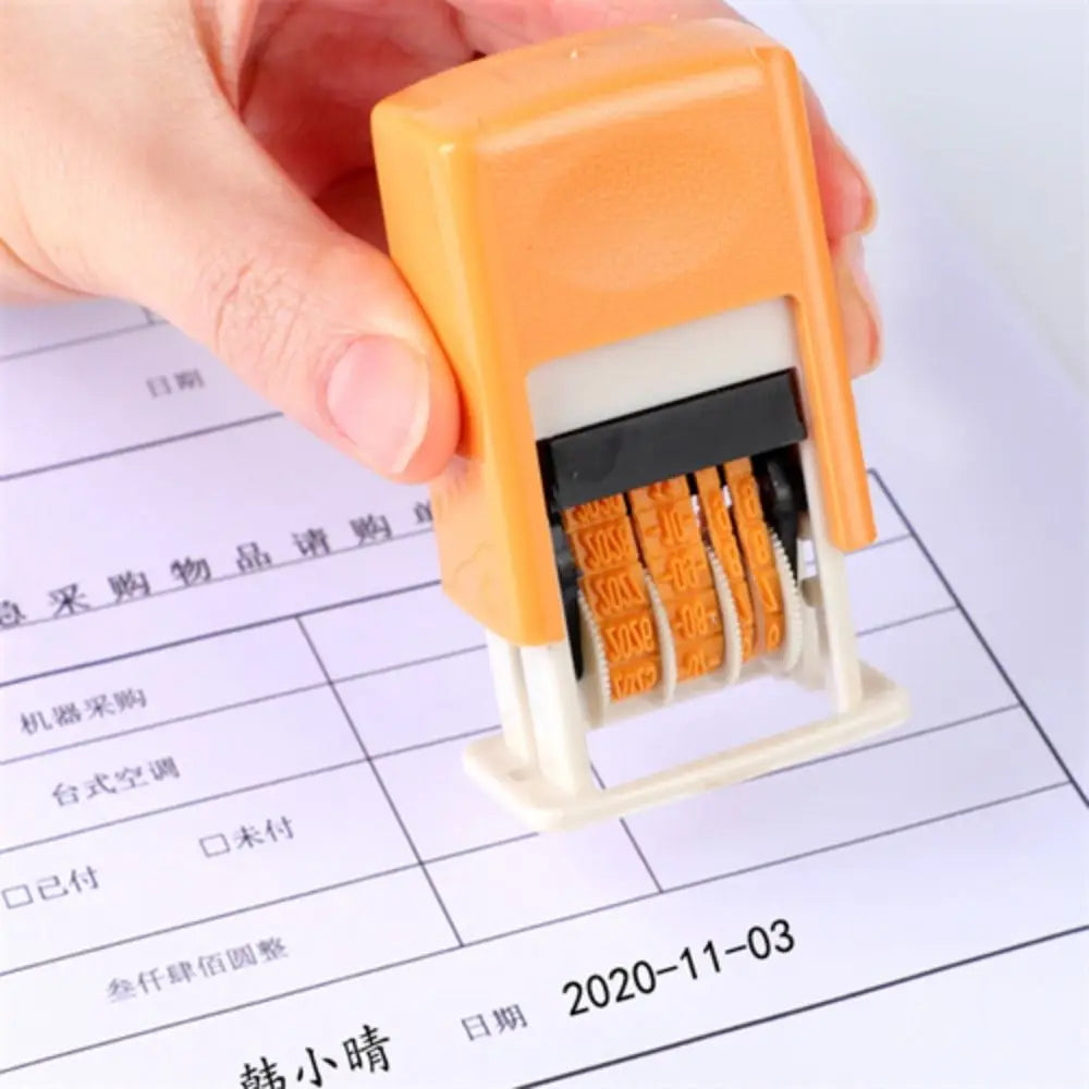 Universal DIY Stamp 4mm Self-Inking Self-Inking Stamps Handle Account Stamp Date Wheel Stamp Date Stamps Automatic Ink Return Peaceful Pleasures Health and Wellness