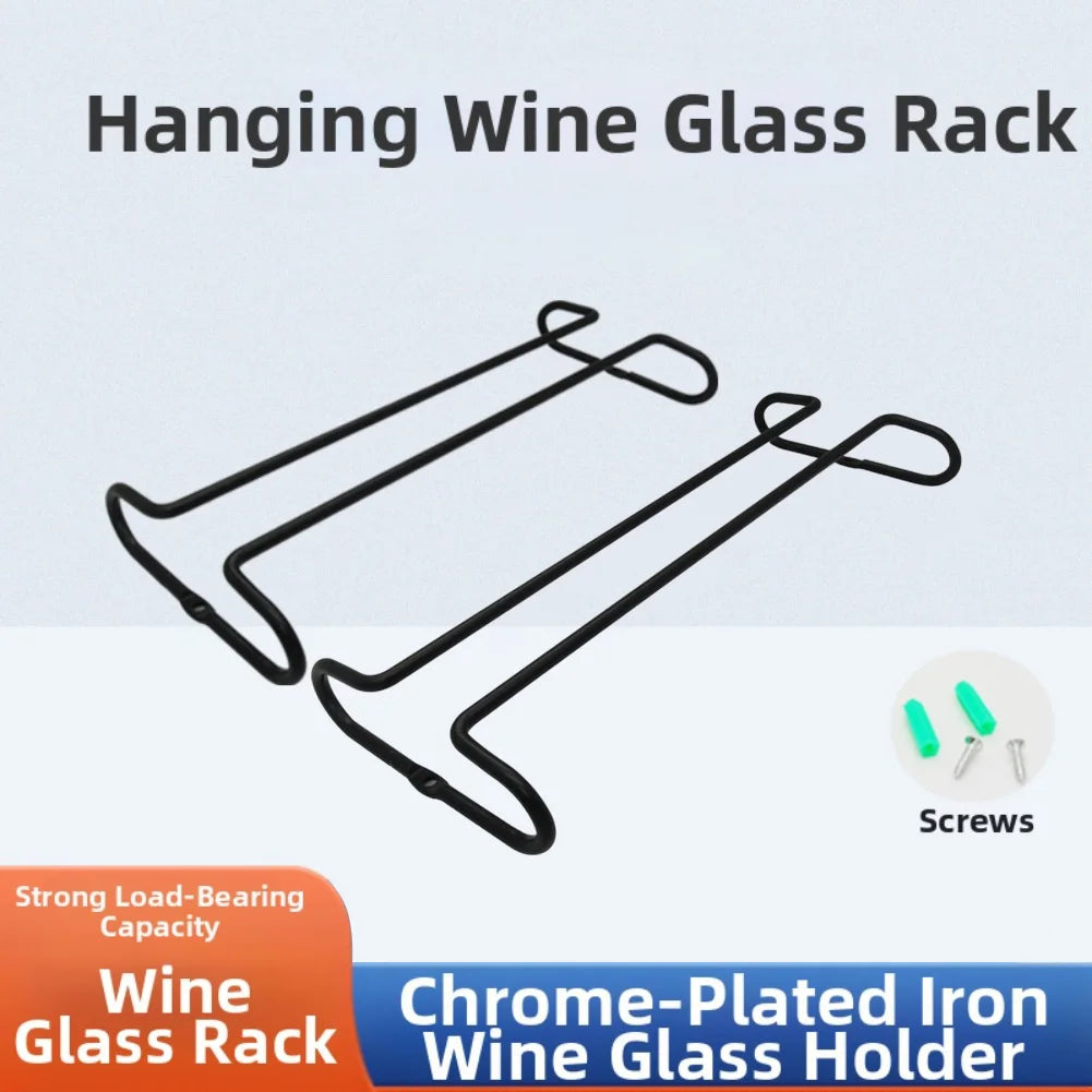 Wall Mounted Stainless Steel Wine Glass Rack Bars Kitchens Dining