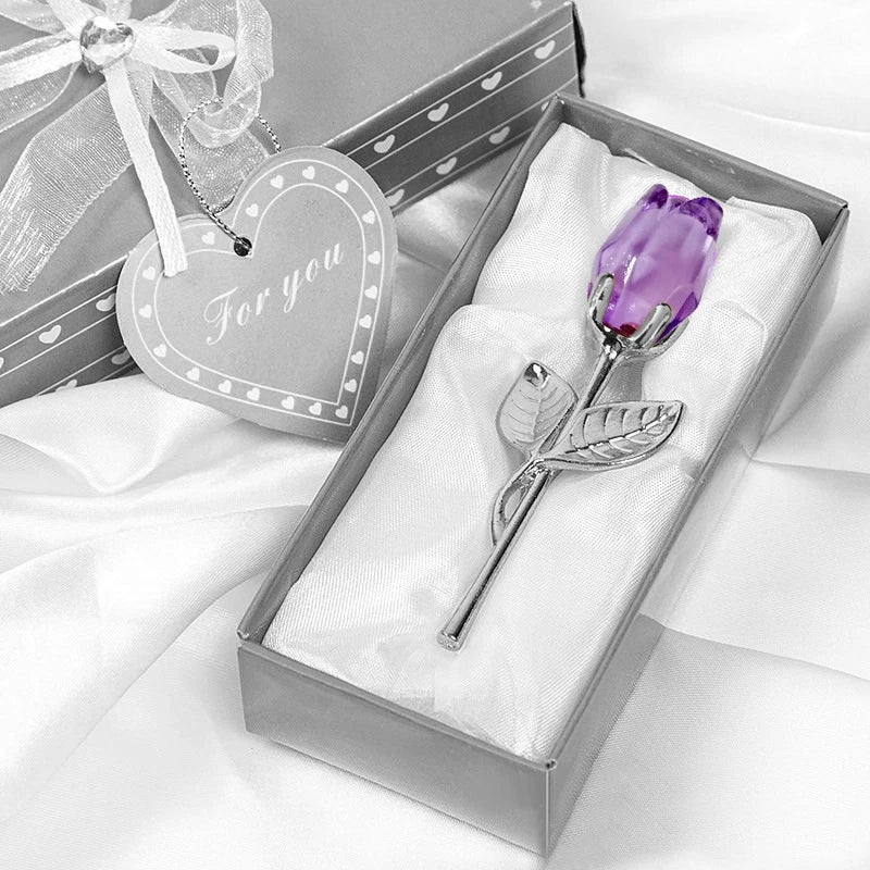 Mini Crystal Rose Ornament – Romantic Gift for Her, 4 Colors