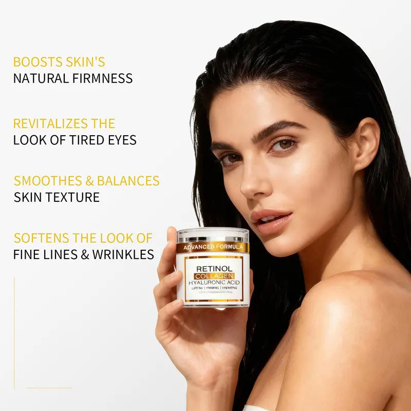 Retinol Cream for Face with Collagen Peptides -Anti Aging Wrinkle Day-Night Cream Facial Moisturizer Tightening and Skin Firming Peaceful Pleasures Health and Wellness