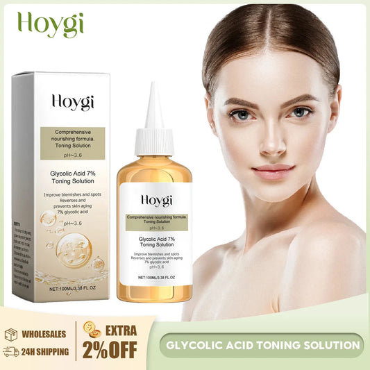 Glycolic Acid Toning Solution Oil Control Shrink Pores Smoothing Skin Rejuvenation Brighten Lighten Blemishes Moisturizing Toner Peaceful Pleasures Health and Wellness