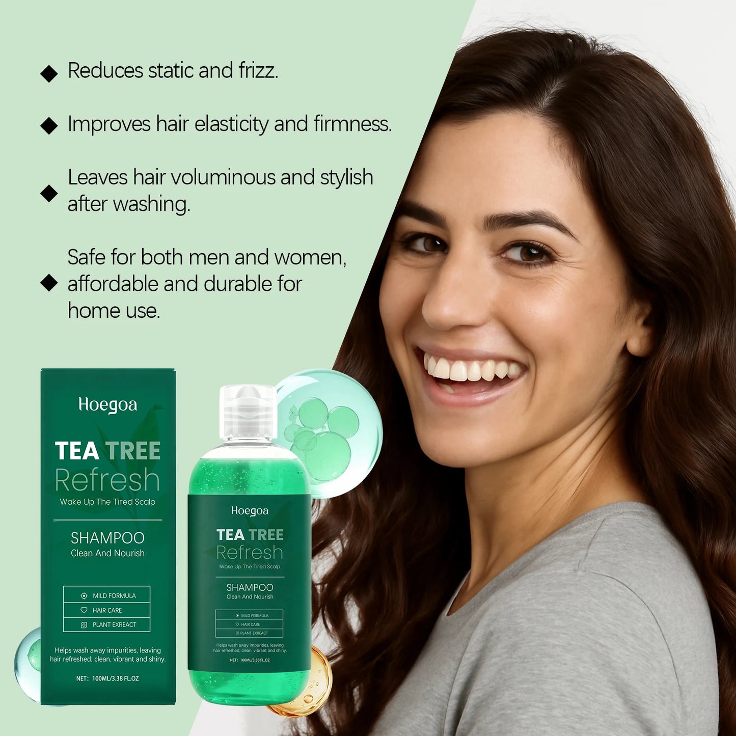 Jaysuing Tea Tree Shampoo – Peppermint Lavender Rosemary 100ml