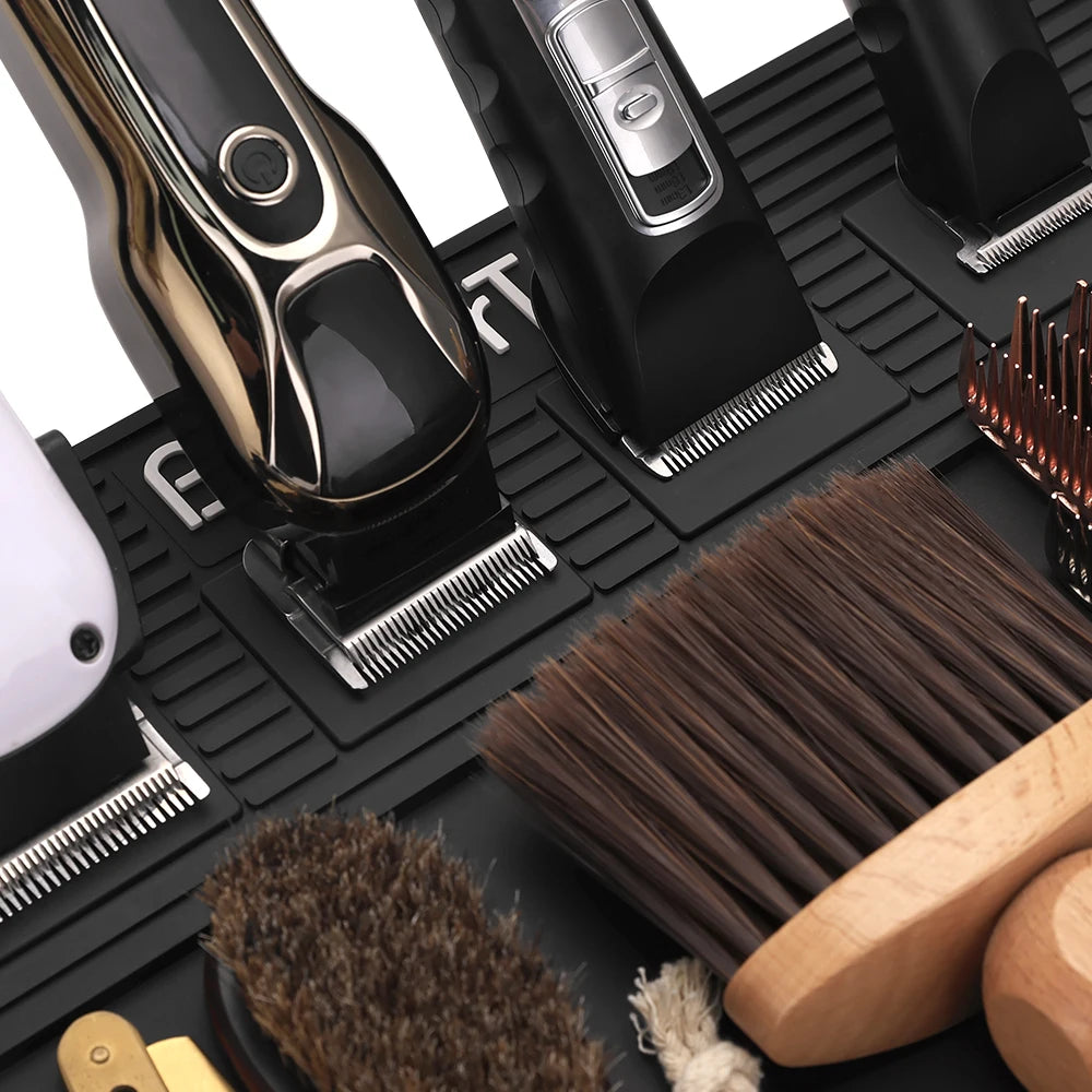 Barber Shop Magnetic Absorption Storage Pad Waterproof And Anti Slip Hairdressing Tool Comb Scissors Desktop Storage Pad Peaceful Pleasures Health and Wellness
