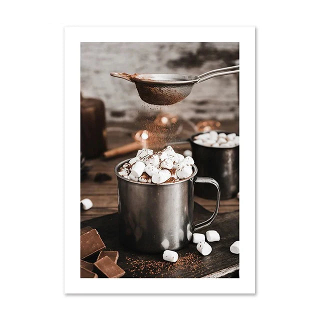 Christmas Deer & Squirrel Snow Scene Canvas Wall Art Print