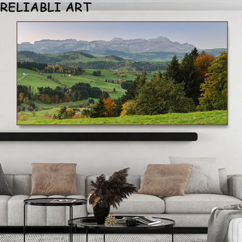 Autumn Tree Mountain Waterfall Landscape Canvas Painting Wall Art Pictures Poster and Prints for Living Room Home Decor No Frame Peaceful Pleasures Health and Wellness x autumn 8286 40x80cm