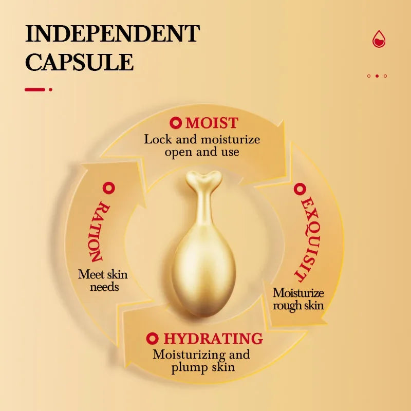 25pcs Placenta Capsules Serum Spot Acne Remover Whitening Face Serum Anti-Wrinkle Firming Brighten Skin Care Cosmetics Essence Peaceful Pleasures Health and Wellness