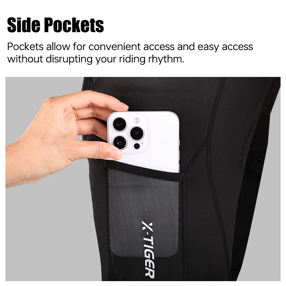 X-TIGER Men's Winter Thermal Cycling Tights | Padded & Fleece