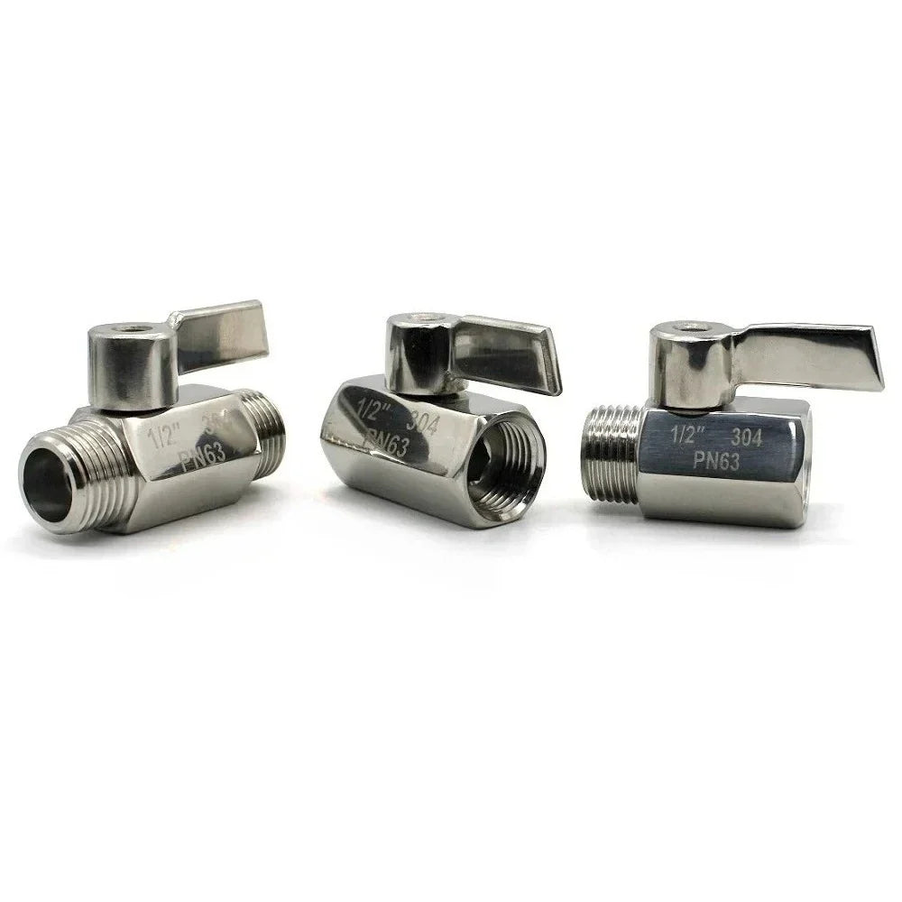 304 Stainless Steel Mini Ball Valve PN63 – Threaded Two-Way