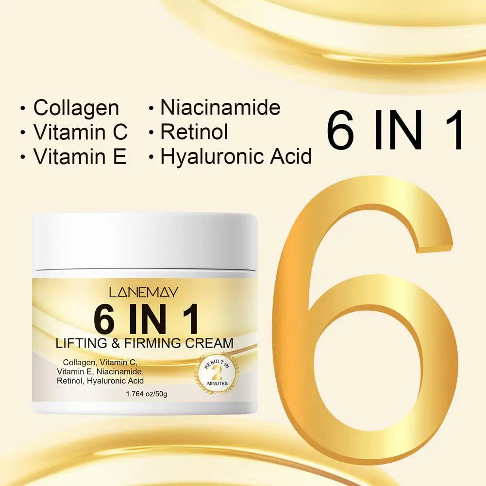 6-in-1 Collagen Face Cream – Retinol, Vitamin C, Lifting & Firming