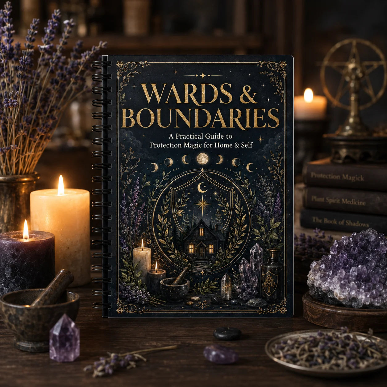 Wards Boundaries A5 Spiral Protection Magic Guide Home Self Ritual