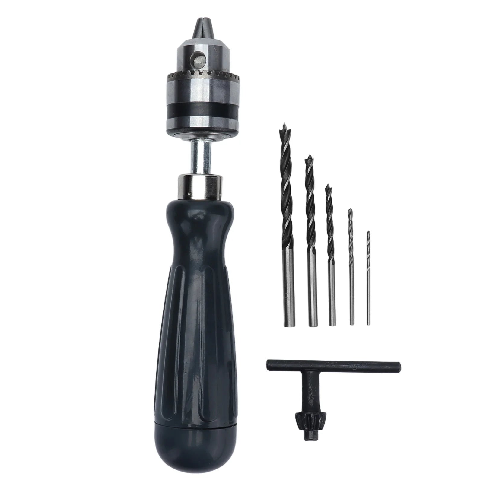 Hand Drill Carbon Steel Manual Crank Drill with Chuck Key and Drill Bit for Plastic Wood Jewelry Resin Nut Mini Hand Drill Peaceful Pleasures Health and Wellness A