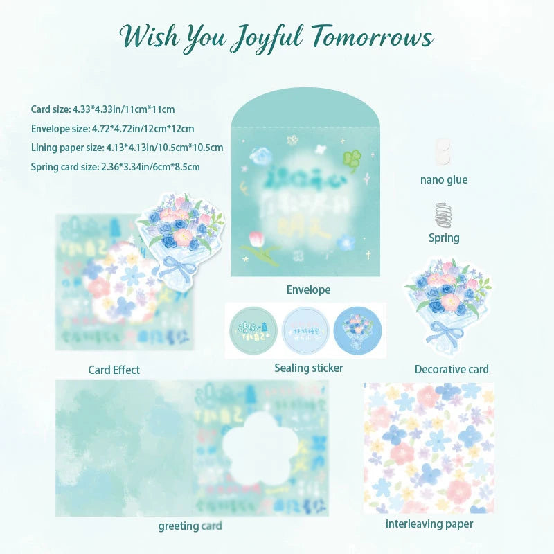 3D Greeting Card Envelope Lucky Arrival Series Birthday Wishes