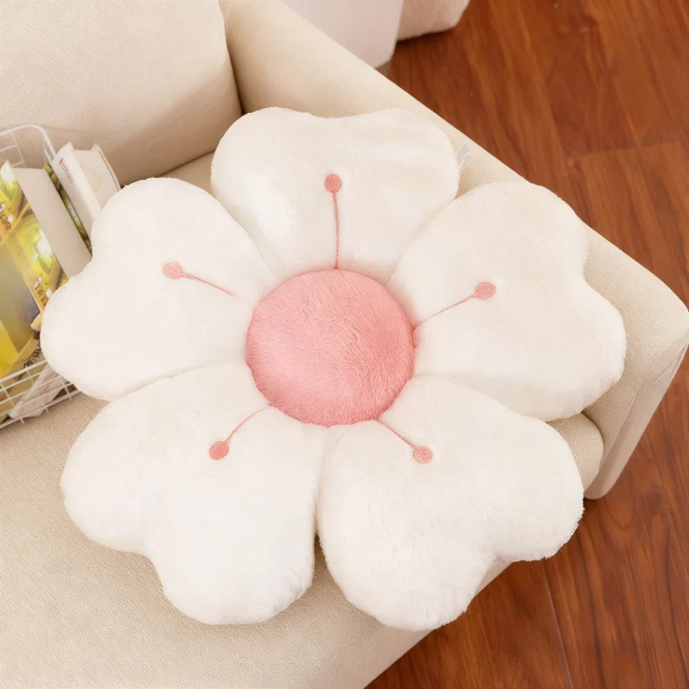 Flower-Shaped Plush Throw Pillow | Sofa, Bed & Floor Cushion