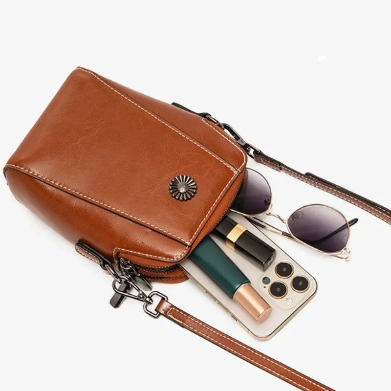 Women's Mini Crossbody Bag | Leather-Look Shoulder Bag