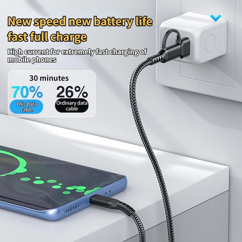 60w C To C Line Two-In-One Charging Cable USB To Type-c 1m/3m Suitable For Mobile Phones And Tablets Fast Charging Data Cable Peaceful Pleasures Health and Wellness