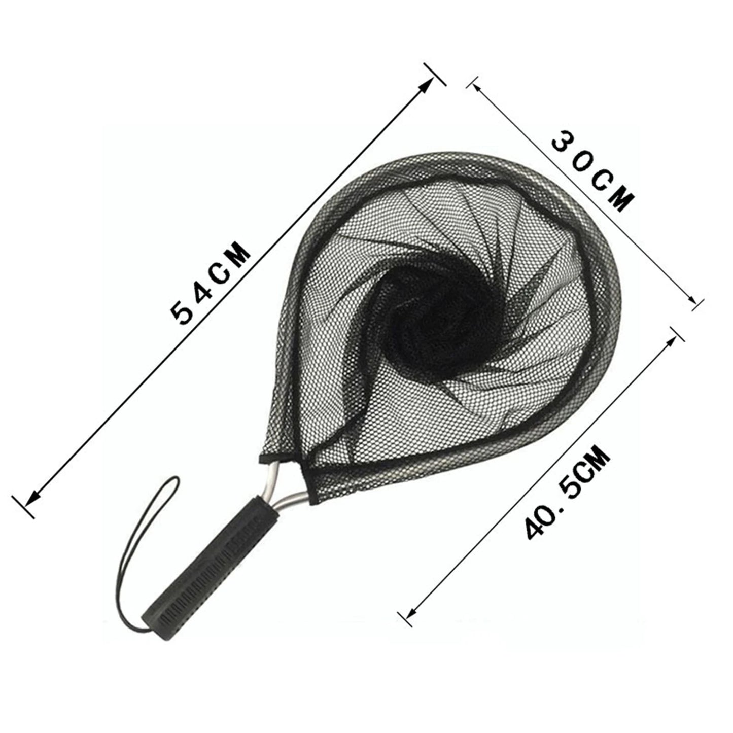 Hot Sale Fishing Accessories Fly Fishing Goods Landing Net with Corrosion Resistant Handle Knotless Mesh Gift for Friends Family Peaceful Pleasures Health and Wellness